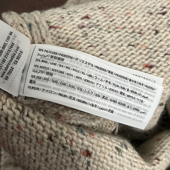 Women’s Abercrombie & Fitch High Low Wool-Blend Sleeveless Top XS - Picture 3 of 5